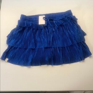 NWT Simply Southern Sapphire Blue Pleated Mini Skirt/skort Medium